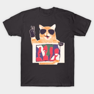 Peace Cat - Talking Heads Vintage T-Shirt